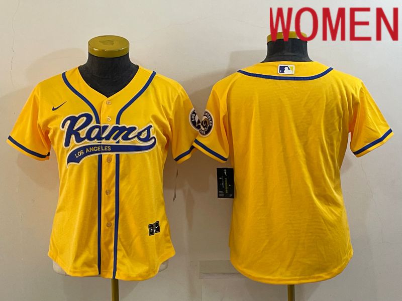 Women Los Angeles Rams Blank Yellow 2022 Nike Co branded NFL Jersey